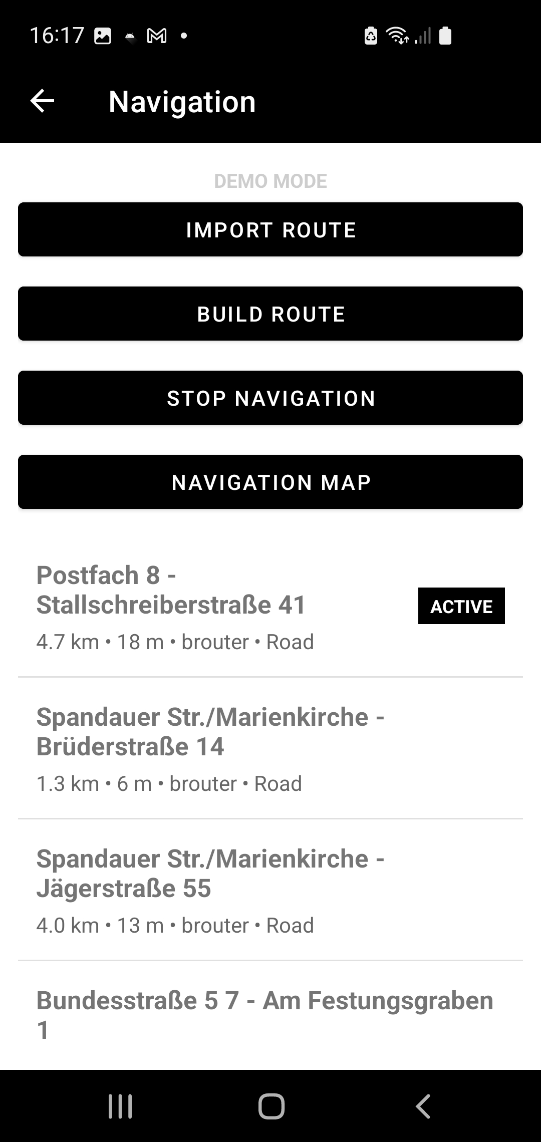 Epic Ride route metrics